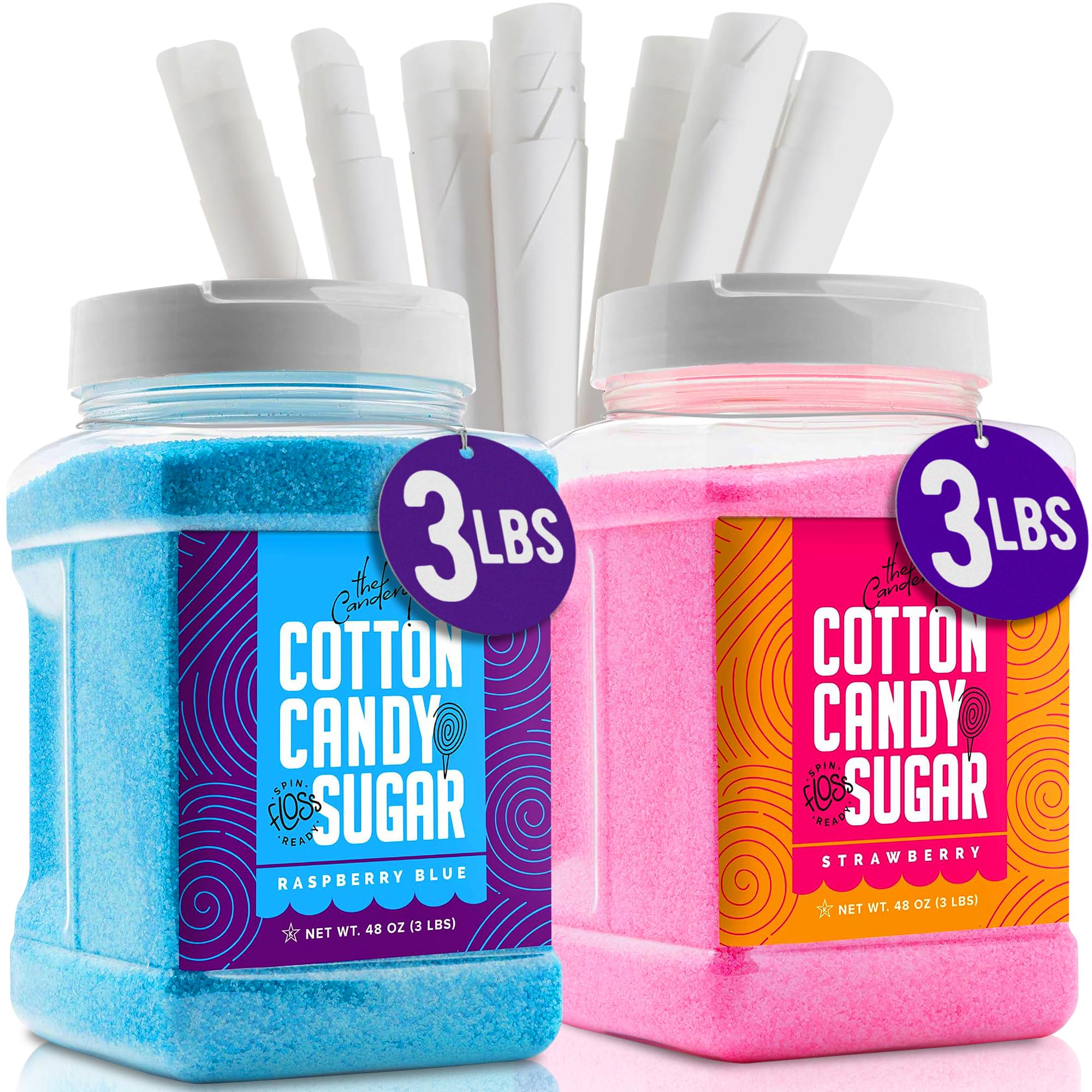 Amazon.com: The Candery Cotton Candy Floss Sugar (2-Pack) Includes